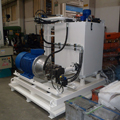 Press control hydraulic unit for insulating panels laboratory