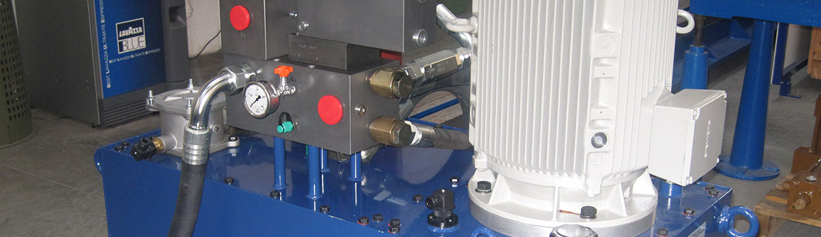 Hydraulic unit for panels bending line control intended for appliances