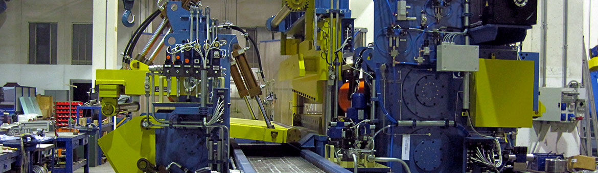 Tensioning group for coil cutting line; production for Guida Impianti